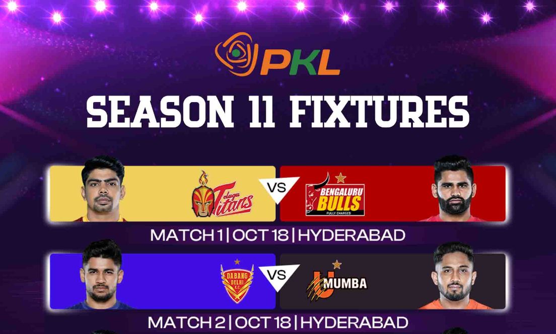 PKL Season 11 fixtures