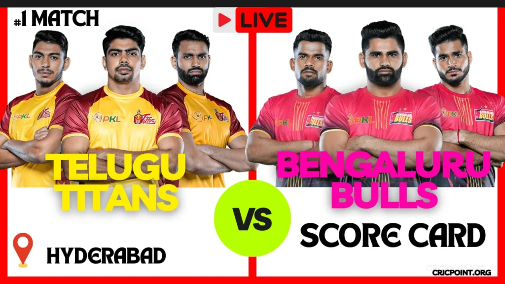 Pro Kabaddi League 2024: Telugu Titans vs Bengaluru Bulls (18 Oct 2024) – Full Scorecard, Highlights